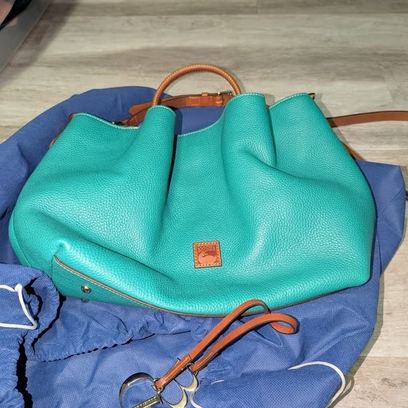 Dooney & Bourke Aqua Leather Shoulder Bag